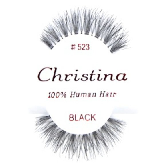 False EyeLashes Human Hair Christina #523 set of 2 - Picture 1 of 4